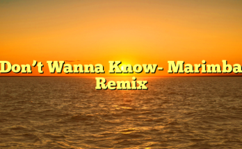 Don’t Wanna Know- Marimba Remix
