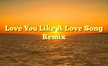 Love You Like A Love Song Remix