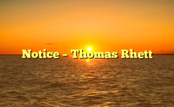 Notice – Thomas Rhett