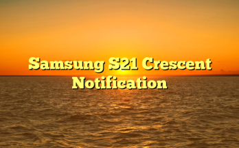 Samsung S21 Crescent Notification