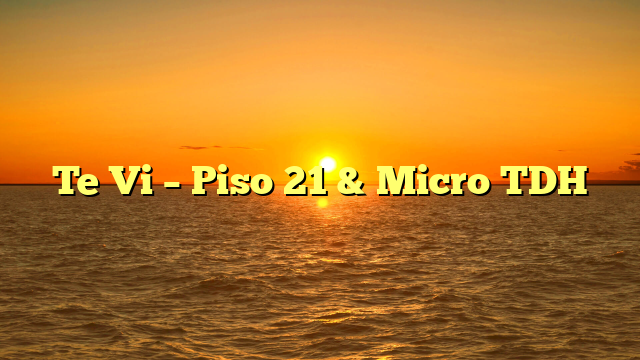 Te Vi – Piso 21 & Micro TDH