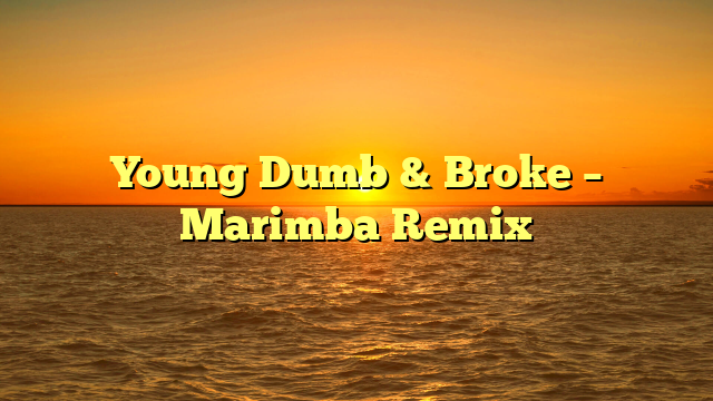 Young Dumb & Broke – Marimba Remix