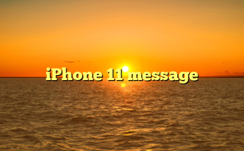 iPhone 11 message