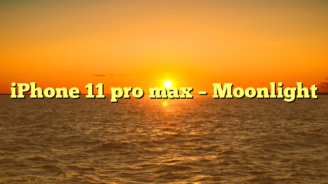 iPhone 11 pro max – Moonlight